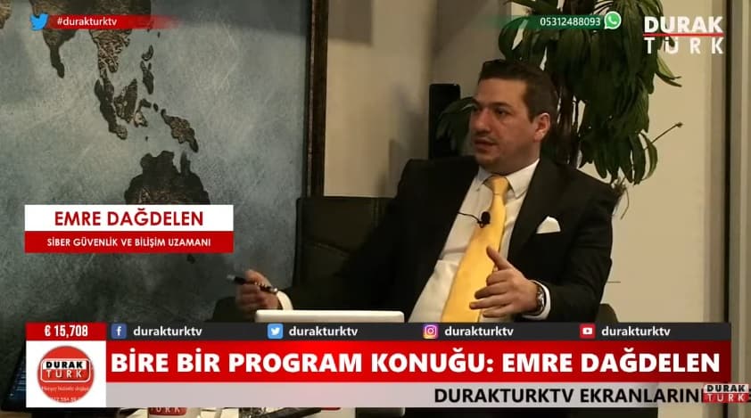 Emre Dağdelen Durak Türk TV Siber Güvenlik Programı Canlı Yayın